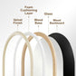 Cream White Velvet Arched Floorstanding 55Inch Mirror
