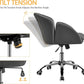 Dark Gray Desk Chair With Armrests For Home Office