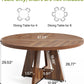 Circular Dining Table 47 Inches Brown Pedestal Base