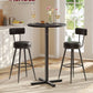 Round Cocktail Table Set 23 Point 6 Inch Diameter Ebony Black