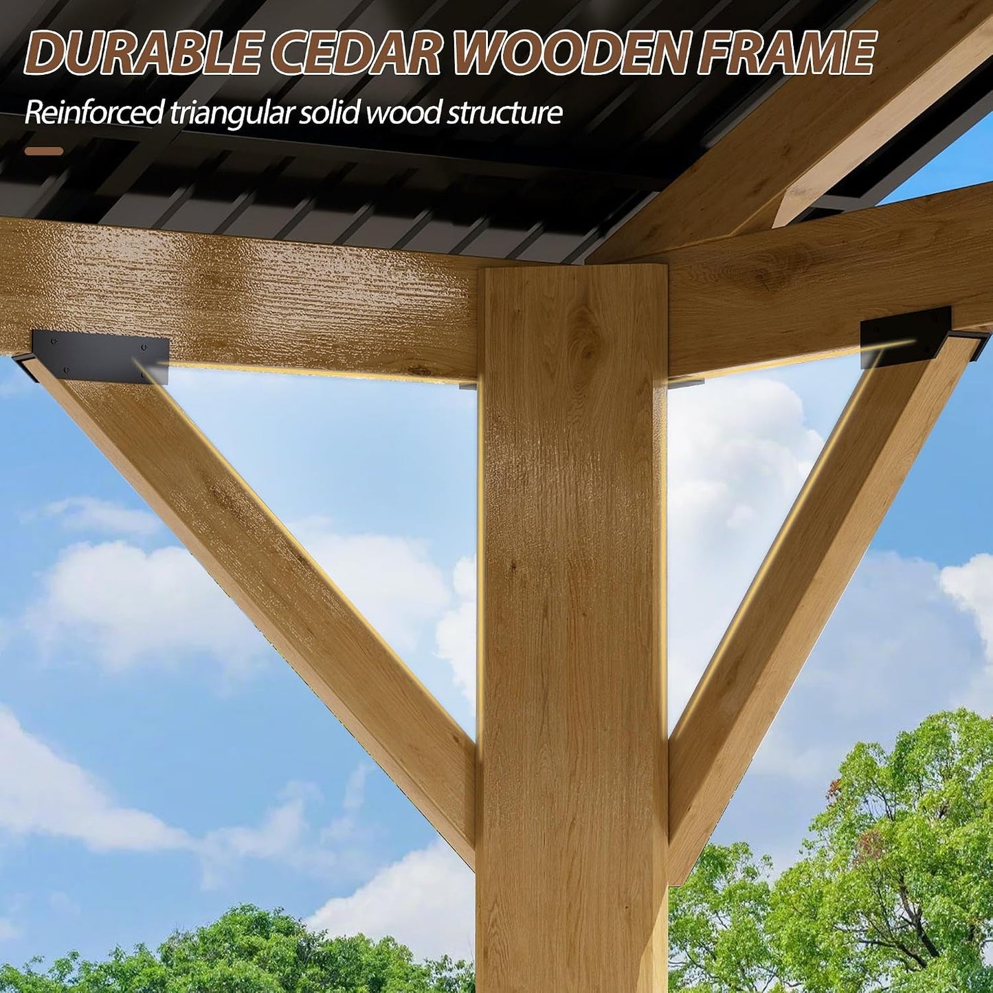 13x15 Feet Gazebo Weatherproof Outdoor Patio Space