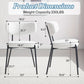 White Boucle Upholstered Dining Chairs Curved Back