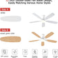 52Inch Brilliant White Ceiling Fan With LED Integrated Light