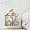 White Wooden Dollhouse Bookcase With 4Tier Storage