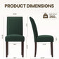 Green Velvet Upholstered Dining Chairs With Nailhead