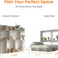 White Queen Murphy Bed With Integrated Storage Shelf-1