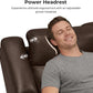 Dark Brown Genuine Leather Power Recliner Sectional