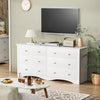 White 58 Inch Contemporary Wooden Dresser Organizer