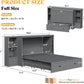 Spacious Murphy Bed With Generous Night stands Grey