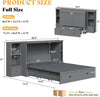 Spacious Murphy Bed With Generous Night stands Grey