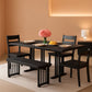 63 Inch Dark Grey Rectangular Dining Table Set Farmhouse