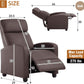 Brown Leather Recliner Chair For Living Room Home Theater
