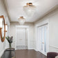 Gold Crystal Flush Mount Chandelier 30cm Ceiling Light