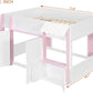 Luxurious White Fullsize Alderwood Loft Bed Playhouse