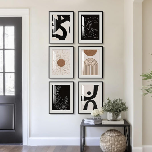 Sturdy Framed Boho Wall Art 11x14 Black White Inches