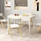 White Rectangular Dining Table 48x29 Inches Compact