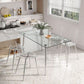 Clear Acrylic Dining Chairs Set Of 4 With Metal Legs