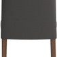 Upholstered Dining Chair, Foam Cushion, Dark Gray Set Of 2