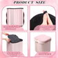 Flower Shaped Velvet Foldable Storage Ottoman Pink
