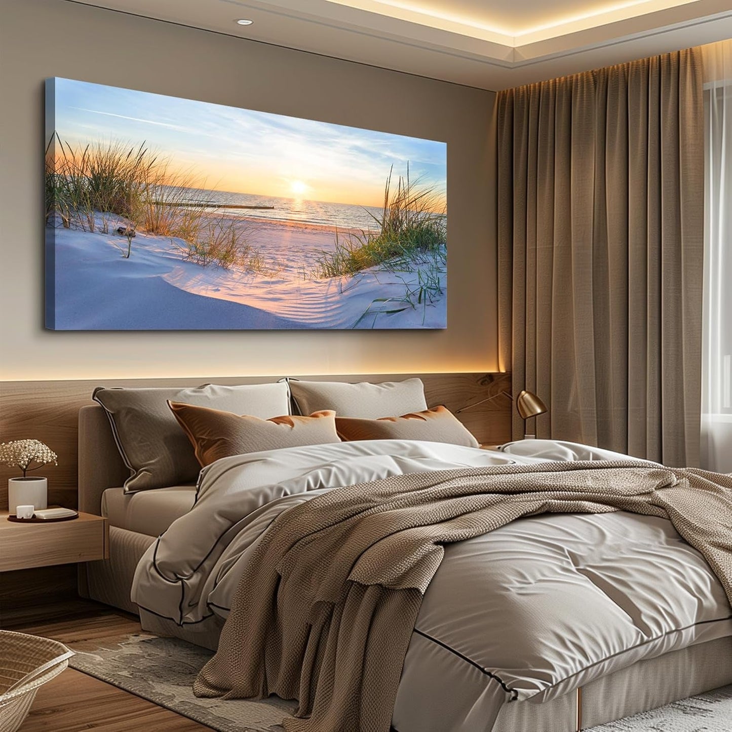 Deep Blue Ocean Museum Quality Seascape Canvas Wall Art