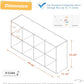Eight Cube Organizer Bookcase Stackable Open Shelf Oak