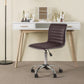 Brown Armless Office Chair With Adjustable Height For Desk