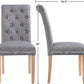 Parsons Dining Chairs Set of 2 Upholstered High Back Dark Gray