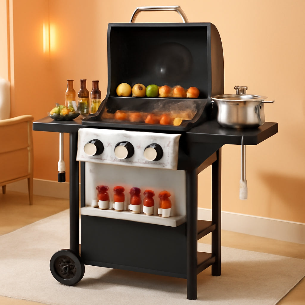 Three-Burner Propane Grill 30,000 BTU Stainless Steel