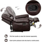 Brown Leather Recliner Chair With Traditional Style
