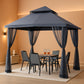 11x11ft Gazebo With Mosquito Netting Charcoal Gray