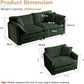 Two Piece Loveseat And Armchair Set In Evergreen Chenille