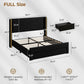 FullSize Velvet Upholstered Bed Frame With Drawers