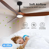 72-inch Walnut Outdoor Ceiling Fan With Lights