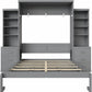 Gray Queen Murphy Wall Bed With Multifunctional Storage-3