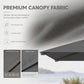 Cantilevered Patio Umbrella 10ft Cream White Offset