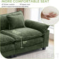 120Inch Green Modular Sectional Sofa Featuring Ottoman