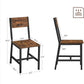 Dining Chair Set Of 2 Rustic Wood Chairs With Metal Frame Two Tone
