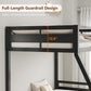 Reinforced Structural Industrial Steel Black Bunk Bed