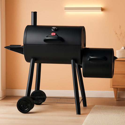 Char Griller Smokin Pro Barrel Grill Smoker Black Finish