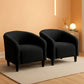 Black Boucle Armchair Club Chair Cushioned Comfort