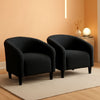 Black Boucle Armchair Club Chair Cushioned Comfort