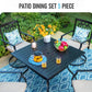 Patio Dining Set 5 Pieces With 37 Inch Table And Cushioned Swivel Chairs