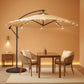 Ten Foot Cantilever Offset Patio Umbrella Beige Base Included