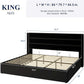 King Size Black Velvet Storage Bed With Hydraulic Lift