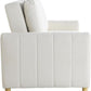 Convertible Sleeper Loveseat 66 Inch Polyester Ivory