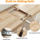 Extendable Dining Table White Oak Rectangular Farmhouse