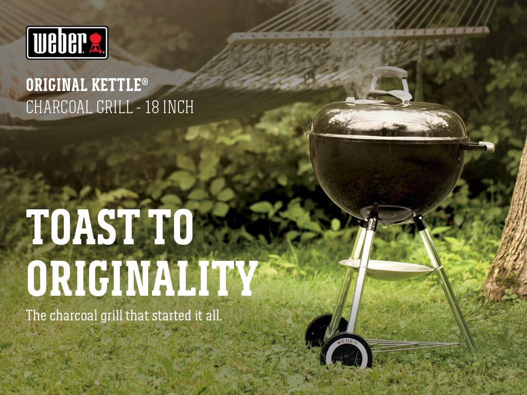 Weber Original Eighteen Inch Charcoal Grill JetBlack