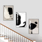 White Contemporary Framed Wall Art 16x24 Three Panel