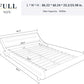 LED Platform Bed Frame Black Faux Leather Full Size Bed