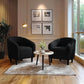 Black Boucle Armchair Club Chair Cushioned Comfort